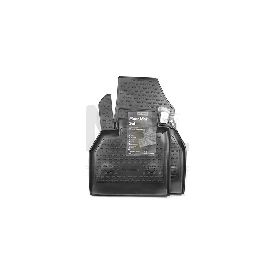 RIDEX Tailored 215A0029 Floor mat set for RENAULT KANGOO Elastomer, Front, Quantity: 2, Black