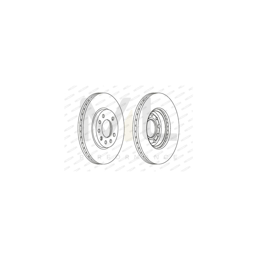 FERODO PREMIER Coat+ disc DDF1042C Brake Disc Vented, Coated, without bolts/screws | ML Performance Car Parts