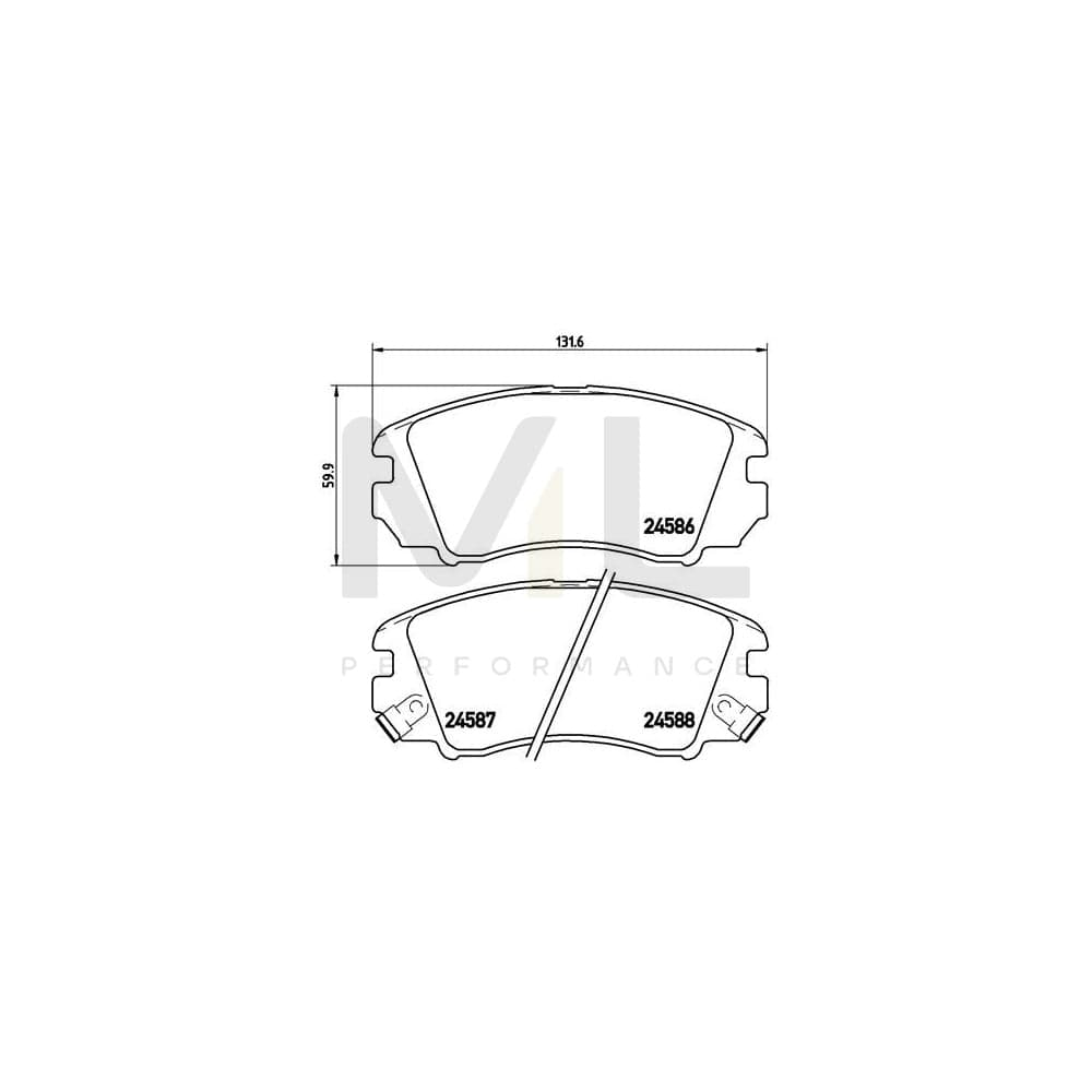 Brembo P 30 043 Brake Pad Set With Acoustic Wear Warning | ML Performance Car Parts