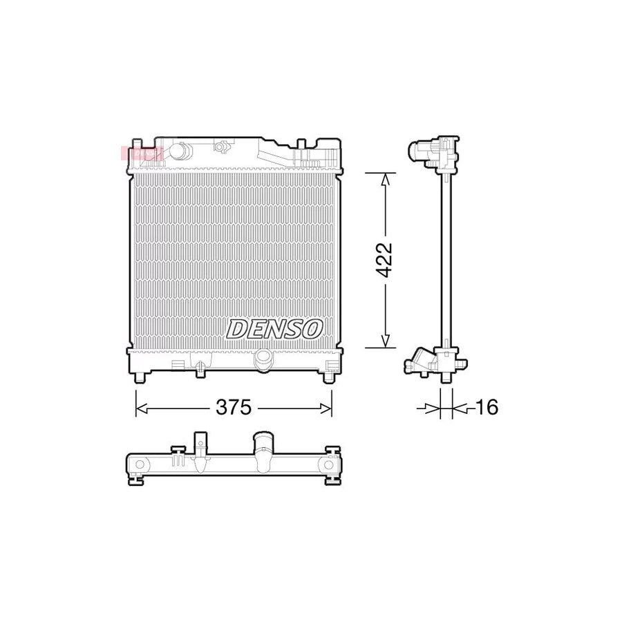 DENSO DRM50056 Engine Radiator for Toyota Iq (Aj10)