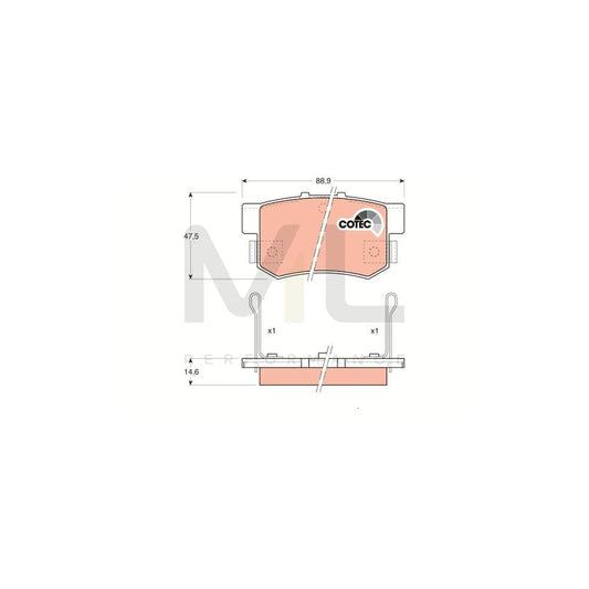 TRW Cotec Gdb774 Brake Pad Set With Acoustic Wear Warning | ML Performance Car Parts