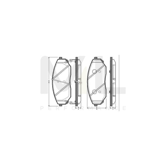 Bosch 0986Tb2461 Brake Pad Set For Kia Sorento I (Jc) Excl. Wear Warning Contact, With Accessories  | ML Performance Car Parts