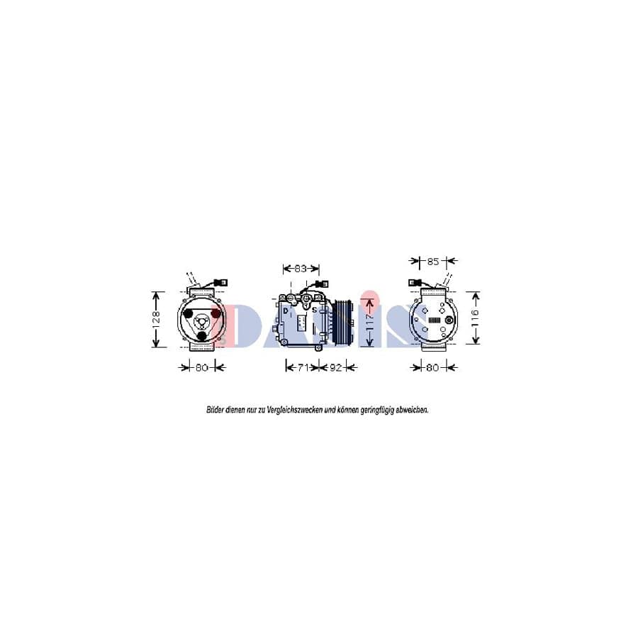AKS Dasis 851388N Compressor, Air Conditioning