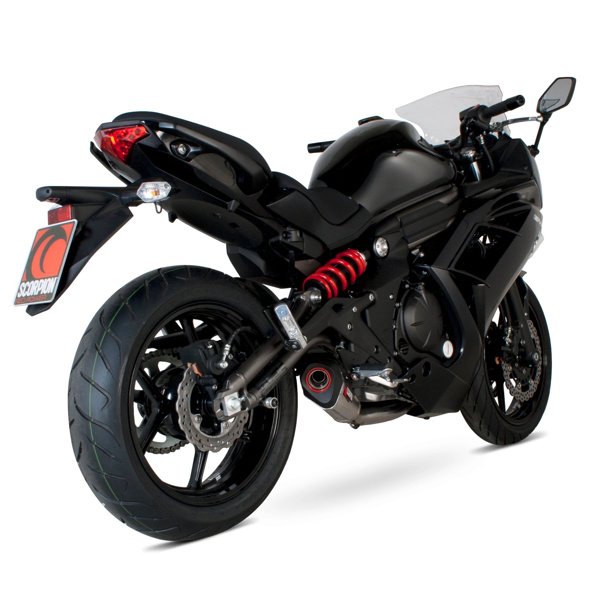 Scorpion RKA90SYSSEO Kawasaki ER6 F/N Serket Taper Full System - Brushed Stainless Steel Sleeve | ML Performance US US