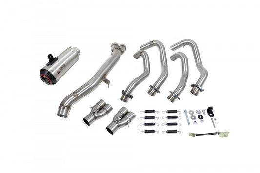 Scorpion PKA140SYSSEO Kawasaki Ninja ZX-25R Red Power Full System  - Brushed Stainless Steel Sleeve | ML Performance US US
