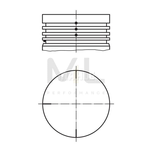 MAHLE ORIGINAL 022 04 04 Piston 69,25 mm | ML Performance Car Parts