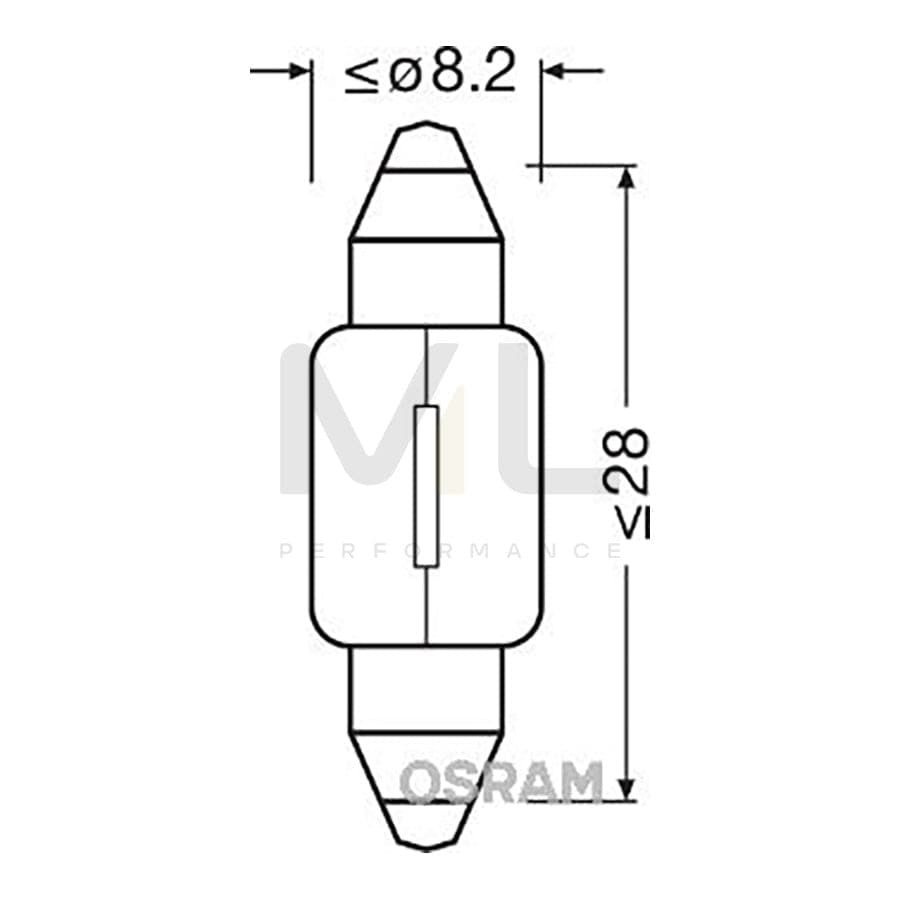OSRAM ORIGINAL 6430 Bulb, interior light Socket Bulb, 24V, 3W