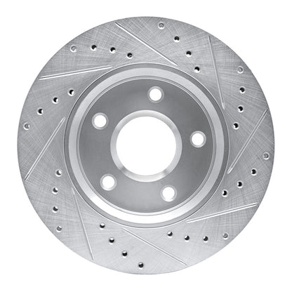 R1 Concepts R1 08-16 Chrysler Town & Country Front Left Drilled & Slotted Silver Brake Rotor