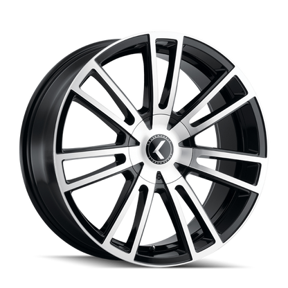 Kraze Wheels Kraze KR183 Spectra 22x8.5 / 5x108/114.3 BP / 38mm Offset / 72.62mm Hub Gloss Black Machined Wheel