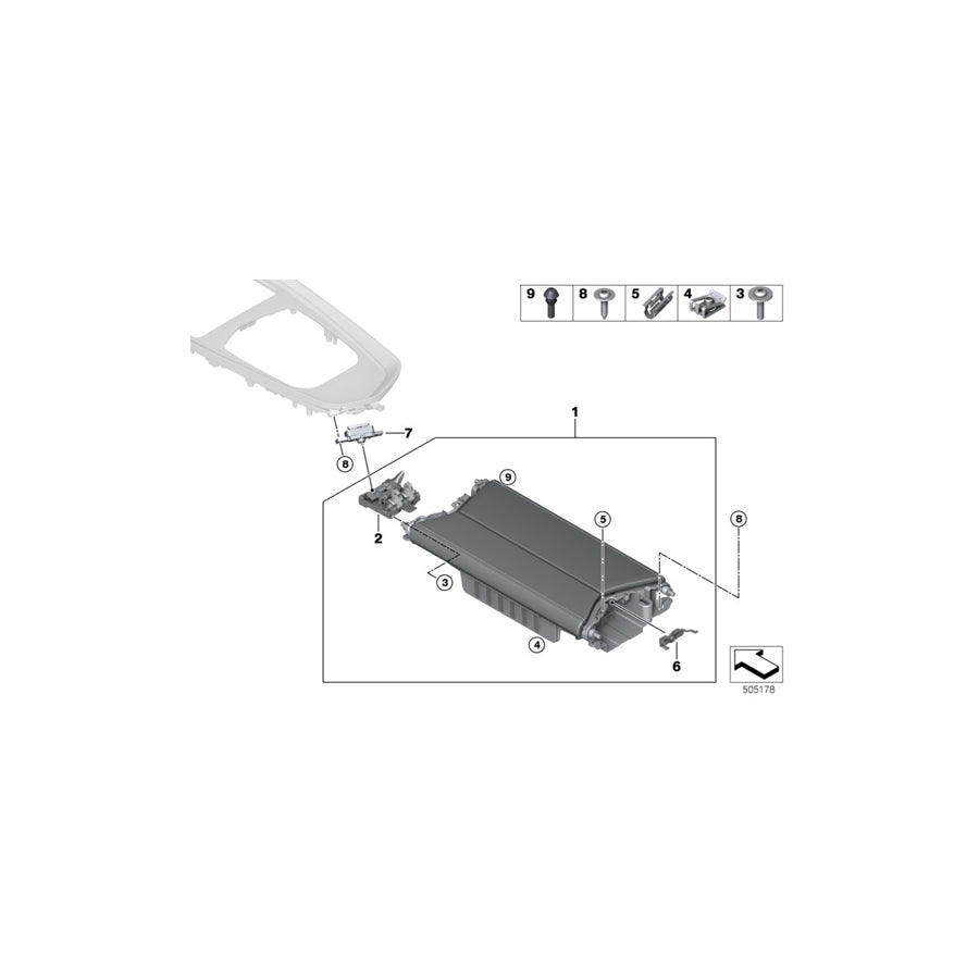 Genuine BMW 51169458234 G29 Center Armrest With Contrast Stitching SCHWARZ (Inc. Z4) | ML Performance US Car Parts
