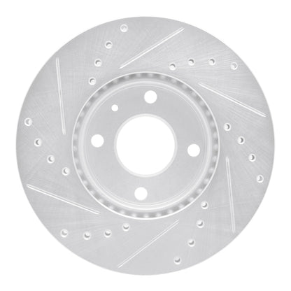 R1 Concepts R1 16-22 Chevrolet SPARK (USA/Canada) Front Right Drilled & Slotted Silver Brake Rotor