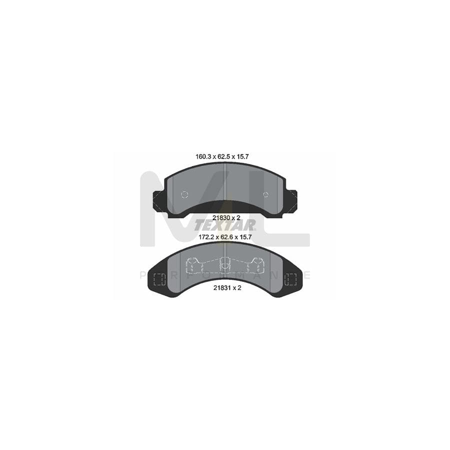 TEXTAR 2183001 Brake pad set not prepared for wear indicator | ML Performance Car Parts