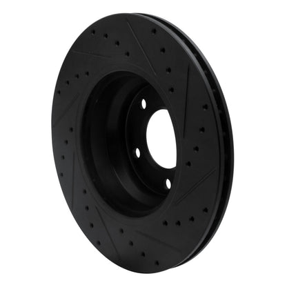 R1 Concepts R1 06-12 BMW X1 (USA/Canada) Front Left Drilled & Slotted Black Brake Rotor