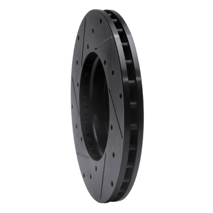 R1 Concepts R1 12-18 Ford C-MAX Front Right Drilled & Slotted Black Brake Rotor