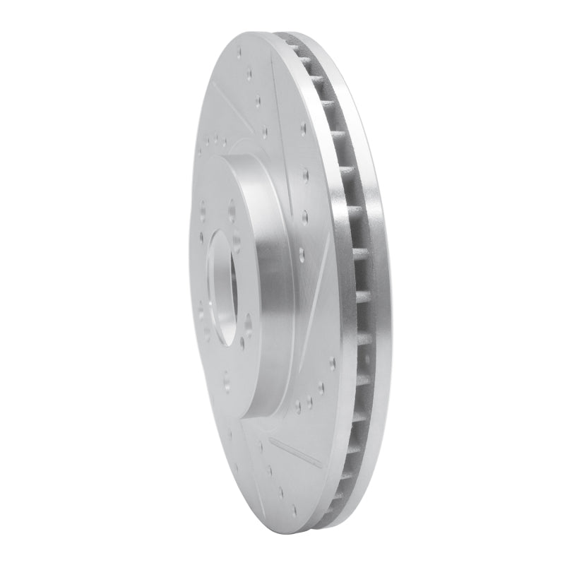 R1 Concepts R1 99-04 Acura RL Front Right Drilled & Slotted Silver Brake Rotor