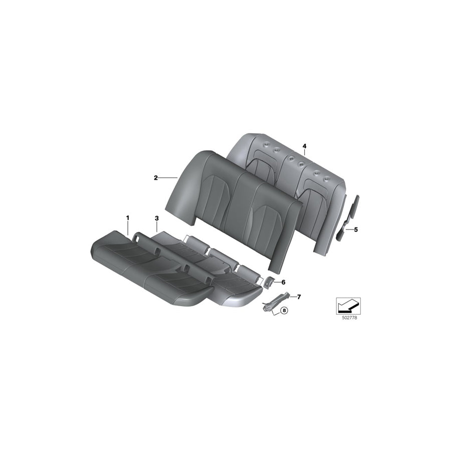 Genuine BMW 52208097696 G20 G21 Seat Cover Leather ELFENBEINWEISS (Inc. 320iX, 330e & 330iX) | ML Performance US
