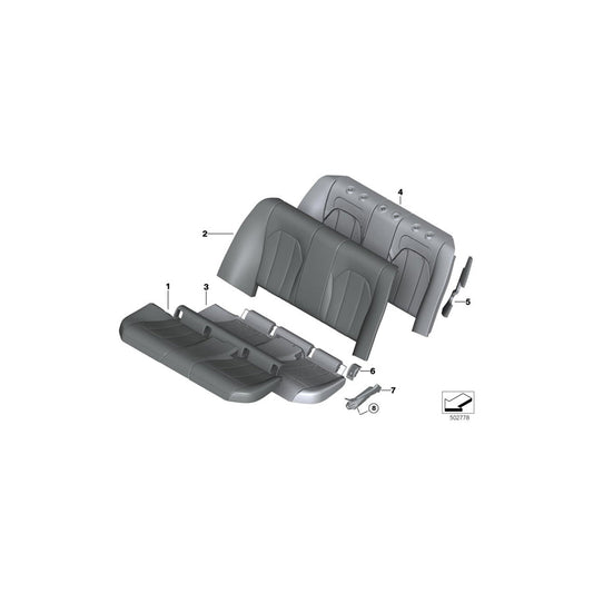Genuine BMW 52208097696 G20 G21 Seat Cover Leather ELFENBEINWEISS (Inc. 320iX, 330e & 330iX) | ML Performance US