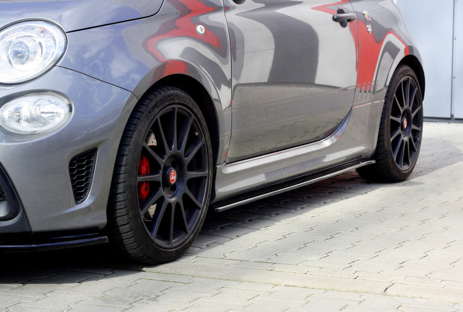 Maxton Design FI-500-1F-AB-SD1T Side Skirts Diffusers Fiat 500 Abarth MK1 Facelift | ML Performance UK Car Parts