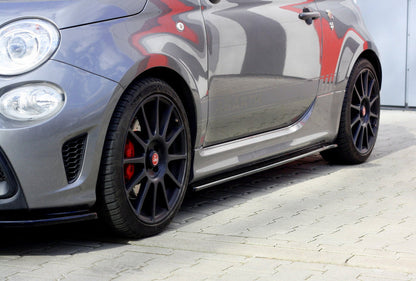 Maxton Design FI-500-1F-AB-SD1T Side Skirts Diffusers Fiat 500 Abarth MK1 Facelift | ML Performance UK Car Parts