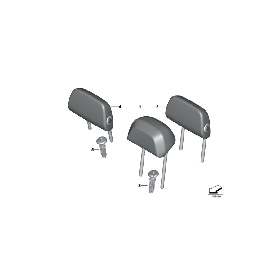 Genuine BMW 52208079907 G01 Headrest Leather TARTUFO (Inc. X3 M, X3 20iX & X4 M40dX) | ML Performance US