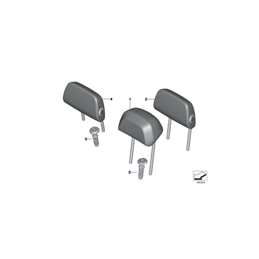 Genuine BMW 52208079907 G01 Headrest Leather TARTUFO (Inc. X3 M, X3 20iX & X4 M40dX) | ML Performance US