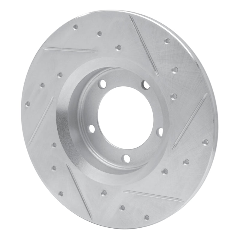 R1 Concepts R1 75-83 Toyota Pickup Front Left Drilled & Slotted Silver Brake Rotor