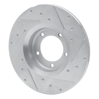 R1 Concepts R1 75-83 Toyota Pickup Front Left Drilled & Slotted Silver Brake Rotor