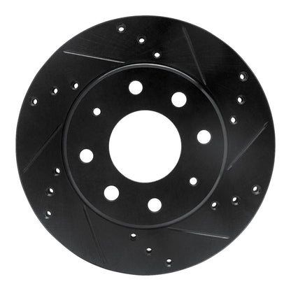 R1 Concepts R1 88-07 Dodge Colt Front Right Drilled & Slotted Black Brake Rotor