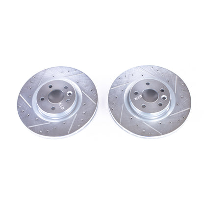 PowerStop Power Stop 2018 Jaguar E-Pace Front Evolution Drilled & Slotted Rotors - Pair
