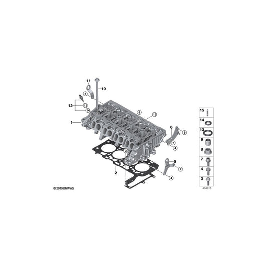 Genuine BMW 11128580263 F44 F45 F48 Cylinder Head (Inc. Cooper SD, X2 20d & 218dX) | ML Performance US Car Parts