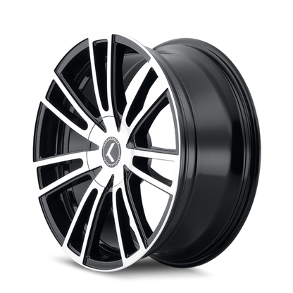 Kraze Wheels Kraze KR183 Spectra 20x8.5 / 5x108/114.3 BP / 38mm Offset / 72.62mm Hub Gloss Black Machined Wheel