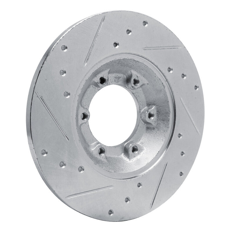 R1 Concepts R1 78-83 Chevrolet Luv Front Right Drilled & Slotted Silver Brake Rotor