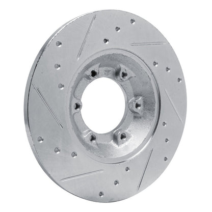 R1 Concepts R1 78-83 Chevrolet Luv Front Right Drilled & Slotted Silver Brake Rotor