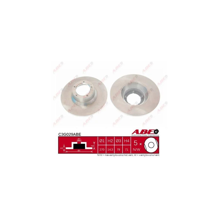 ABE C3G029ABE Brake Disc for Ford Transit