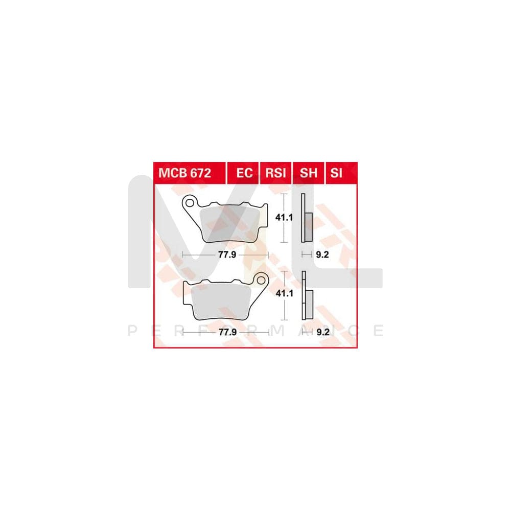 TRW Sinter Offroad Racing Mcb672Rsi Brake Pad Set | ML Performance Car Parts
