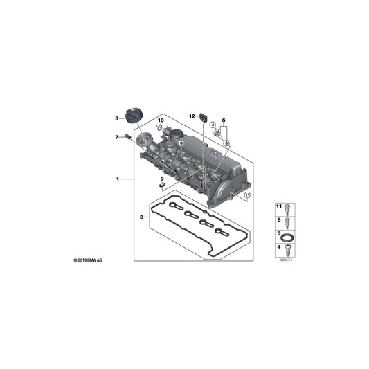 Genuine BMW 11128579962 G31 G01 G20 Cylinder Head Cover (Inc. 620d, 320d & X4 20dX) | ML Performance US Car Parts