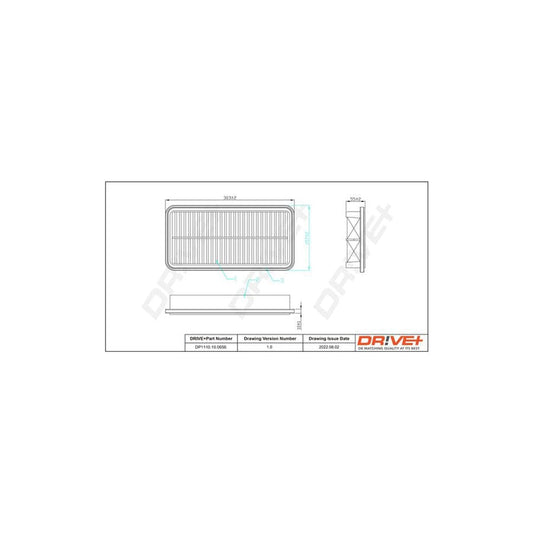 Dr!Ve+ Dp1110.10.0656 Air Filter For Kia Sedona Ii (Vq)