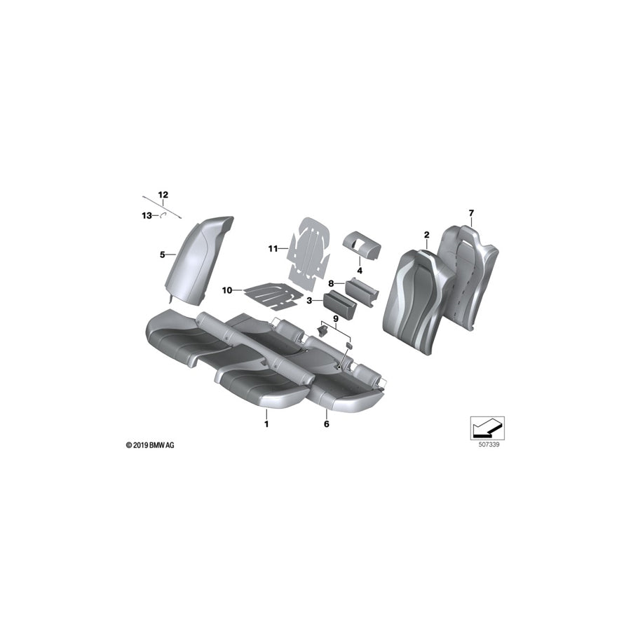 Genuine BMW 52208079264 F93 Seat Cover Leather (Inc. M8) | ML Performance US