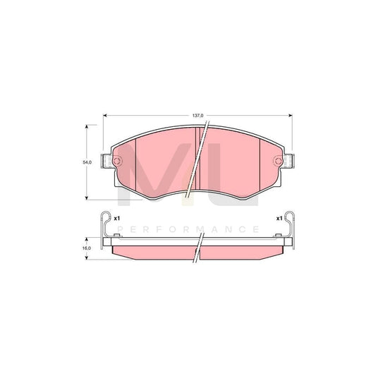 TRW Gdb3101 Brake Pad Set For Nissan Prairie Pro (M11) With Acoustic Wear Warning | ML Performance Car Parts