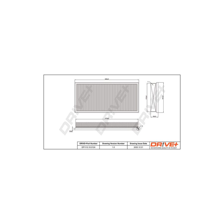 Dr!Ve+ Dp1110.10.0124 Air Filter