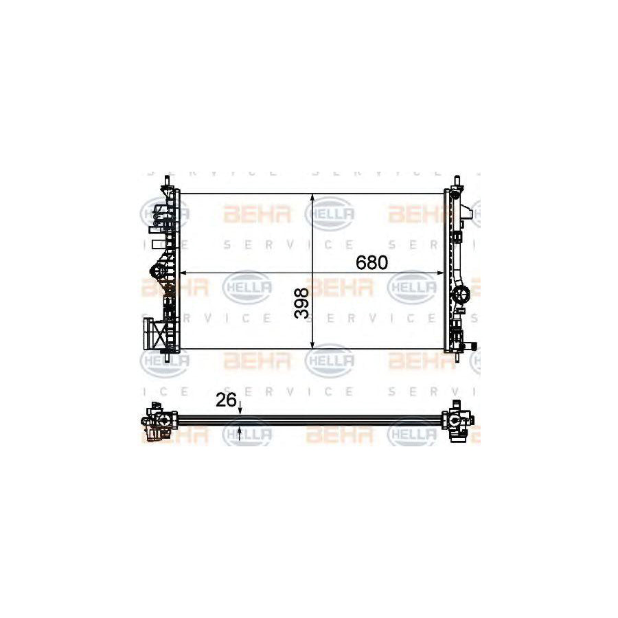 Hella 8MK 376 754-351 Engine Radiator