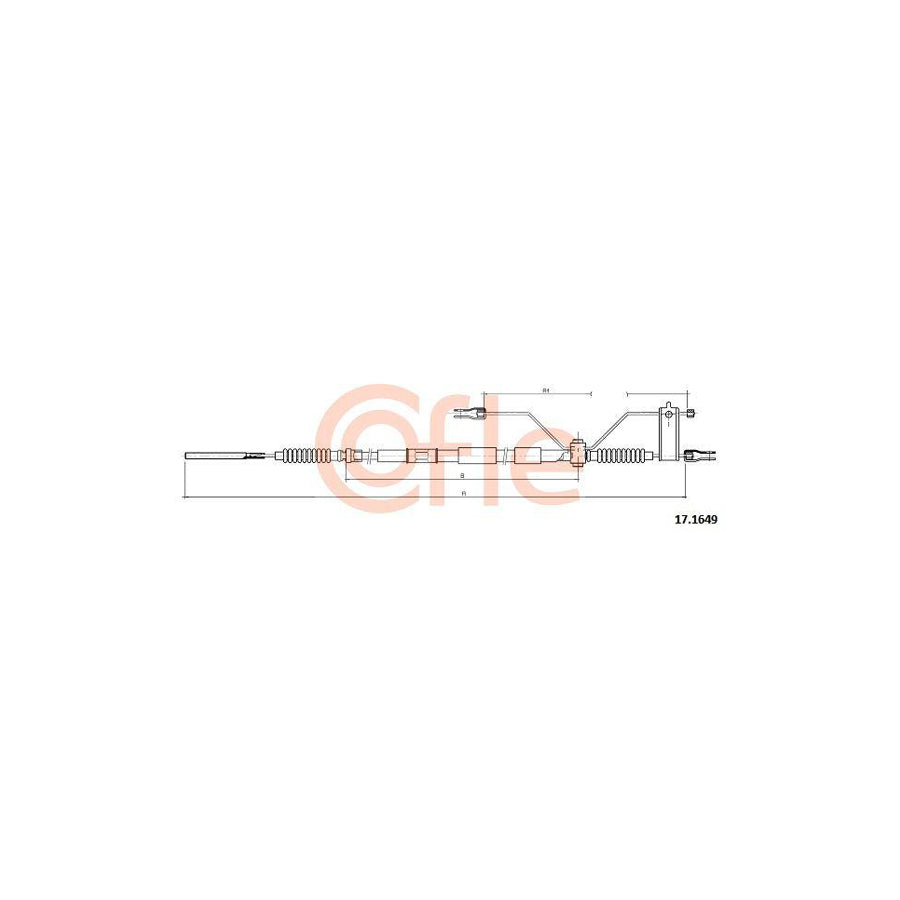 Cofle 92.17.1649 Hand Brake Cable for Toyota Hilux