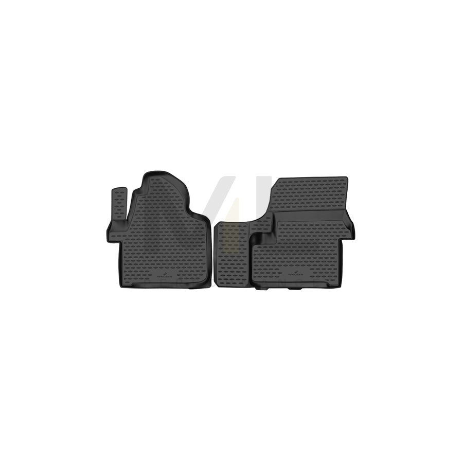 WALSER Tailored, XTR 75210 Floor mat set Elastomer, Front, Black