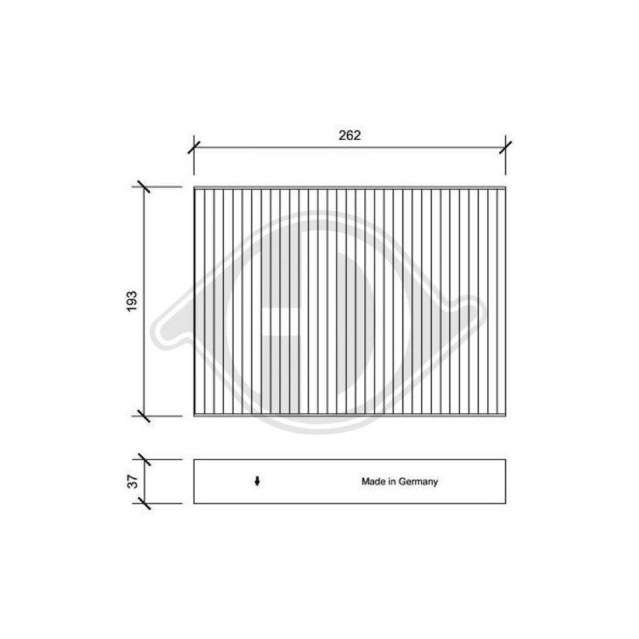 DIEDERICHS DCI1193 Pollen Filter For Renault Scenic III (Jz0/1_)