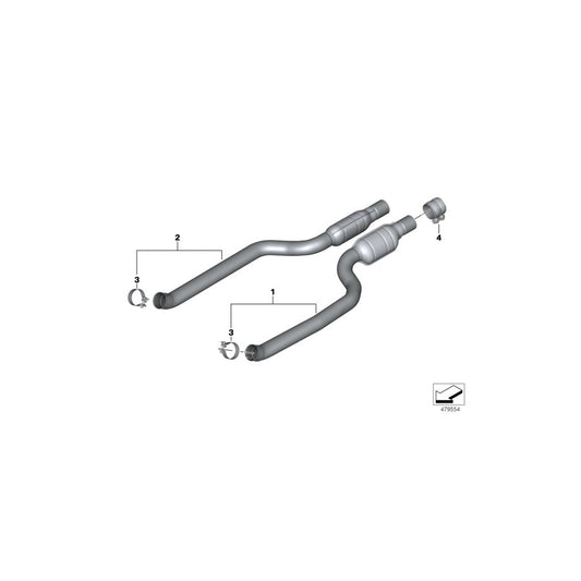 Genuine BMW 18308654964 G12 Front Silencer, Left (Inc. M760iX & M760LiX) | ML Performance US Car Parts