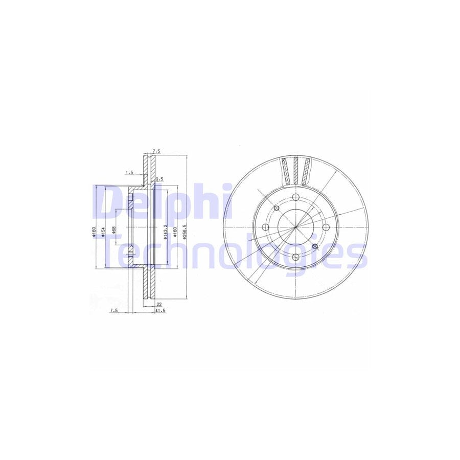 Delphi Bg2567 Brake Disc