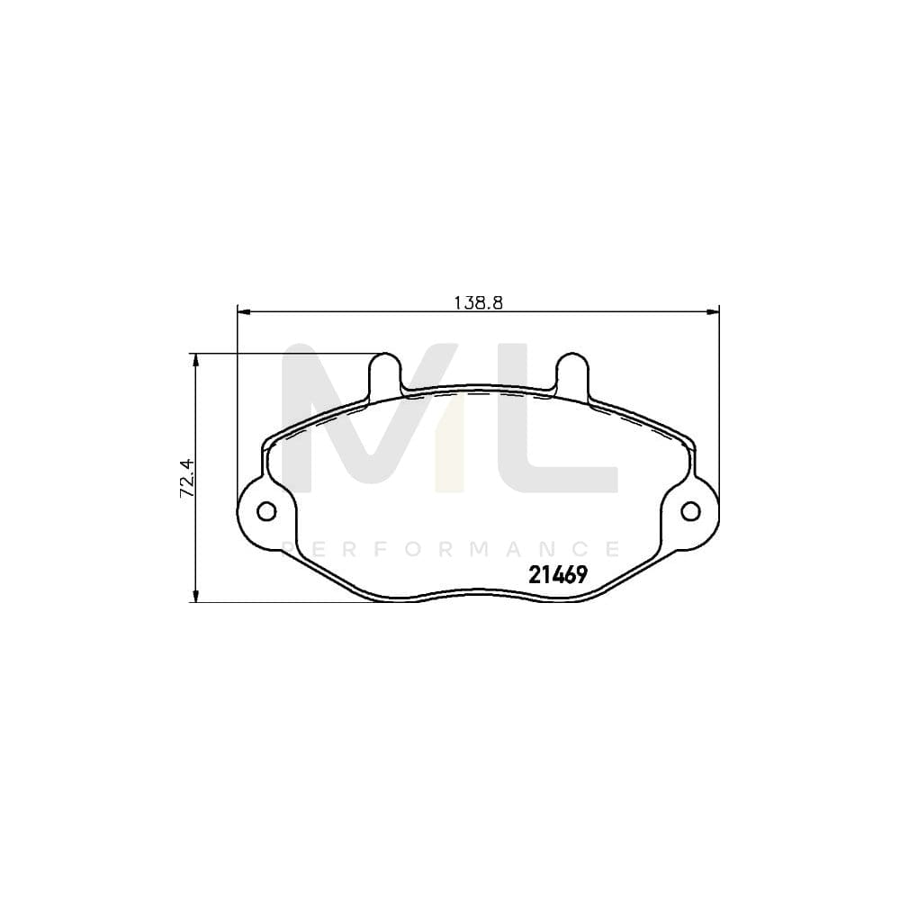 Hella 8DB 355 006-401 Brake Pad Set For Ford Transit Not Prepared For Wear Indicator