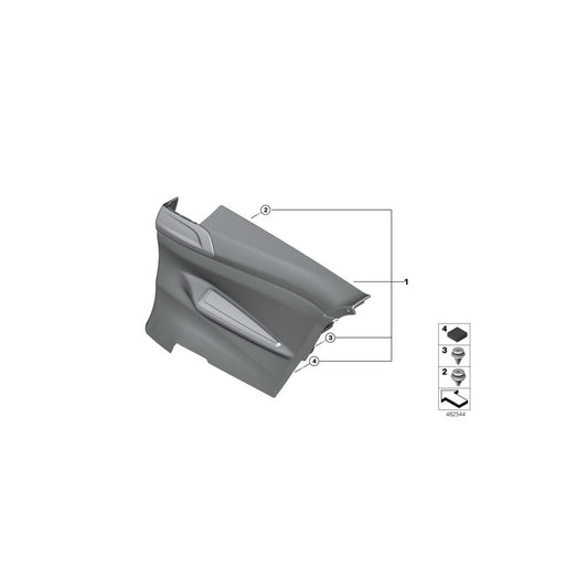 Genuine BMW 51438075428 F82 Lateral Trim Panel Rear Right (Inc. M4 CS) | ML Performance US Car Parts