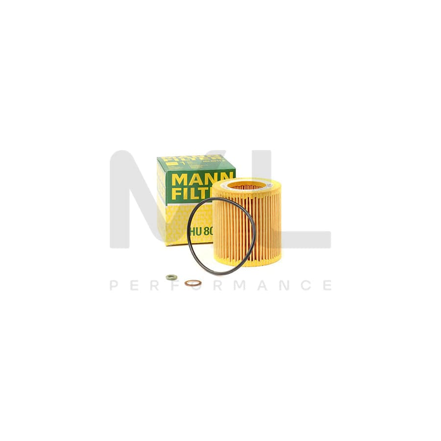 MANN-FILTER HU 8011 z Oil Filter with seal, Filter Insert