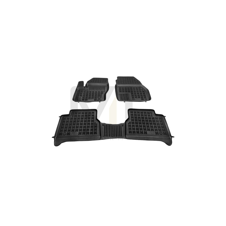 REZAW PLAST 200619 Floor mat set Elastomer, Front, Black